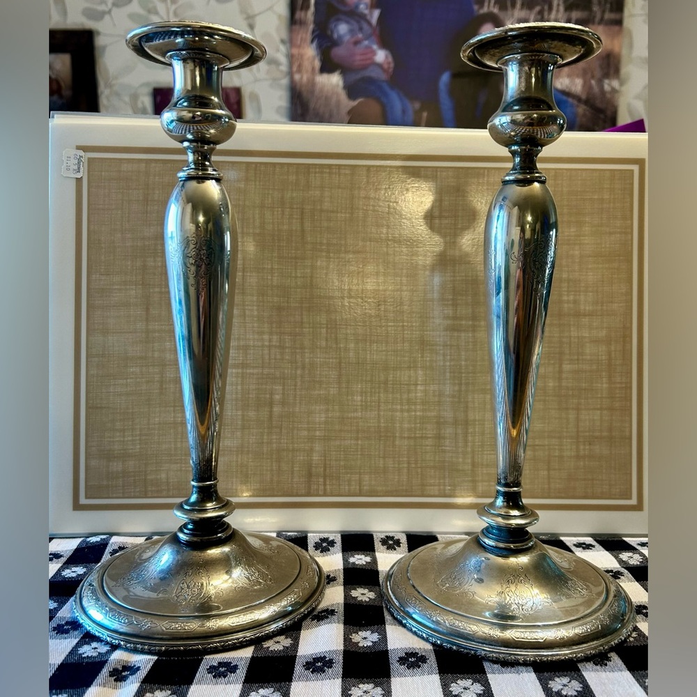 King Louie Silver Candlesticks